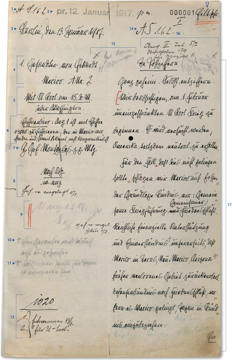 Über das hier dargestellte besondere Dokument wird in der Rubrik Regest und Formalbeschreibung informiert. Hier ist die erste Seite zu sehen.